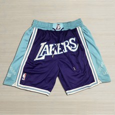 농구반바지 NBA 농구바지 쇼츠 5부 유니폼 운동복, 1, 레이커스 퍼플 블루 에지