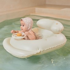 스윔어바웃 유아용 자동차 보행기 튜브, 1개, 아이보리(CT-PU)