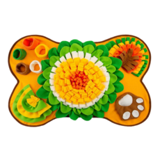 몽이네 노즈워크 매트 담요 애견 강아지 장난감 분리불안 놀아주기 놀이터, 뼈다귀 매트, 1개