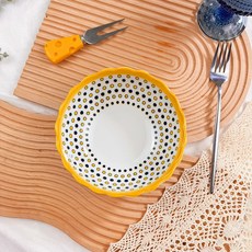 BLOWFISHFUGU 북유럽 샐러드 볼 밥그릇 6.25인치 파스타볼 스프볼 정교한 요리 접시 2P/4P 570ML, C, 2개