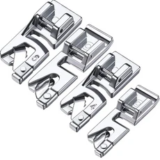 호환 홈 프레스 풋 7307 롤 에지 프레스 풋 세트 3 4 6mm 3mm 롤 레이스 프레스 풋 4 피스 세트, 01 4pcs