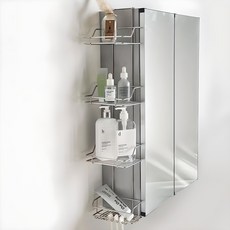 KOXINA 家用不鏽鋼浴室置物架, 銀色, 1個