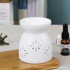 세라믹 캔들 오일 속이 빈 조명 공예품, 1개, 향로 7(중형에는 촛대가 포함되지 않음)