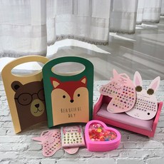 에브리띵_by블루 네일스티커 귀걸이 스티커 유아동 반지 선물세트 선물포장 선물박스 포함 구성, 여우상자+네일(10장)+네일(10장), 1개