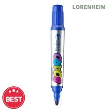 로렌하임 모나미 보드마카 청색 사각촉 화이트보드 전용 12개입 교육용 사무용 화이트보드용