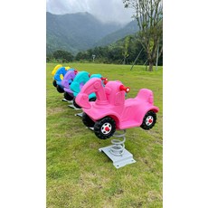 놀이터 스프링 목마 공원 동물 흔들말 시소 야외 흔들의자, 1개, 신형 베이지화이트