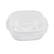 米飯分裝保鮮盒 冷藏水果便當盒 蔥薑蒜收納瀝水盒 - 嚴選質量, 1個, 袋装（不带贴纸）