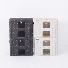 홈앤하우스 메이븐 프리미엄 리빙박스, 닛트바닐라, 2개