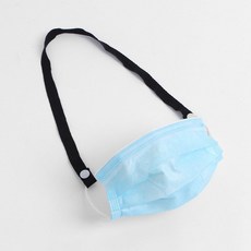 분실방지 똑딱이 마스크 스트랩(블랙) 마스크걸이 kyu+747Ee