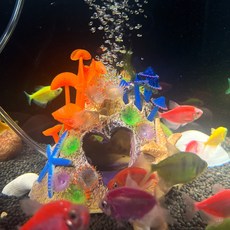 특이한 돌섬 화려한 수초 해초 모형 어항 수족관 장식 거북이 구피 어항 치어 새우 은신처 장식, 옵션B