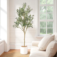 橄欖樹盆栽 仿真植物擺設, 義大利托斯卡納橄欖樹1.8公尺室內大型仿真植栽（贈送花盆）, 1個