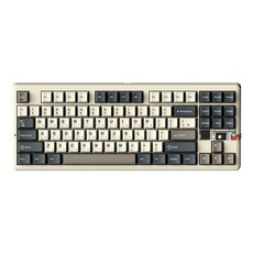 AULA AULA F87Pro V2 유무선 8K 독거미 기계식 키보드 국내 정품 샌드 베이지 저소음 바다축, 갈축