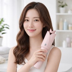 프리라이프 무선고데기 자동고데기 휴대용고데기 4단계 조절 32mm, YYP2, 핑크