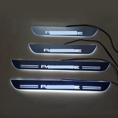 사이드스탭 너프 바 런닝보드 호환용 현대 팰리세이드 2021 2022 액세서리 용 4pcs 동적 이동 led 조명 페달 스커프 플레이트 임계 값 씰, 7가지 색상