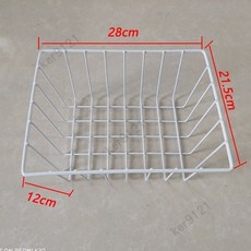 冰箱冰櫃收納掛籃 儲物食品筐 分類置物架, 28*21.5*12 無把手, 1個