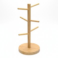 현픽몰 주방 컵 스탠드 컵걸이, 15x33cm, 6개, 브라운