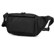 GORELAX 남성 및 여성용 블랙 패니 팩 EDC 크로스바디 슬링 체스트백 달리기 여행 하이킹 운동용 경량 허리 가방 (조절 가능한 45.7-142.2cm(18-56, GORELAX 남성 및 여성용 블랙 패니 팩, EDC