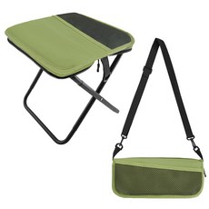 HGEKLIZV 휴대용 스툴 성인용 소형 접이식 하이킹 및 낚시용 초경량 캠핑 스툴 (그린), Green