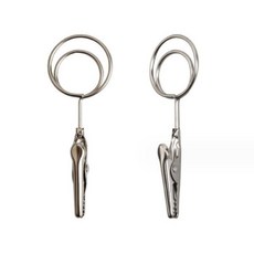 메모 집게 꽂이 원형 실버, 본상품