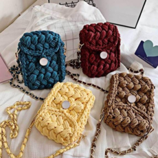 폰가방 코바늘 핸드폰 가방 네트백 DIY 79000EA 1EA, 4코바늘폰가방브라운