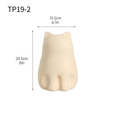 陶瓷貓咪面紙盒, TP192貓咪紙巾盒淺黃