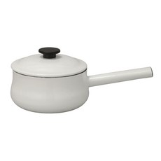 노다호로 법랑 루크 소스팬 일제 편수냄비 인덕션 지원 18cm 화이트, 화이트(B01M6YENU3), 1개