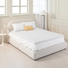 허리에 좋은 메모리폼 국산 매트리스 언니네산지직송 탑 토퍼 매트, 6.5mm, 라이트그레이(냉감)