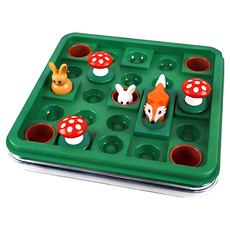 跳跳樂 動物桌遊 親子遊戲 桌遊 商檢合格 狐狸蘑菇 團體遊戲 聚會遊戲兒童親子桌遊, 綠色, 1個