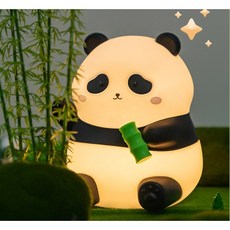 살짝잉 귀여운 판다2 실리콘 무드등, 1개