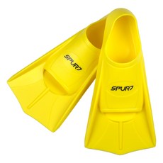 스퍼트 실리콘 숏핀 수영 오리발 YEL + 숏핀 메쉬가방 스노클링/다이빙 오리발, 45-46 (280-285mm)