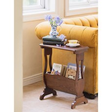 Eze Art Deco 法式鄉村風木質雜誌架 客廳小茶几 歐式復古書報架