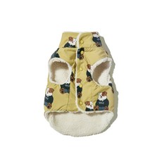 예일 엠브로이더리 댄 패턴 도기 플리스 베스트_올리브 162859