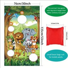 빈백 던지기 장난감 야외 체육대회 안전 카니발 게임 놀이 크리스마스 파티, Jungle, 1개