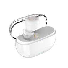 FDA인증 소리증폭기 고성능 터치식 충전식 최신형 초소형, 1개, 01)화이트