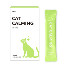 닥터바이 캣카밍 고양이 스트레스 영양제 합사 이사 분리불안 안정제 진정제, 1세트, 스트레스완화/안정/집중력관리, 30회분