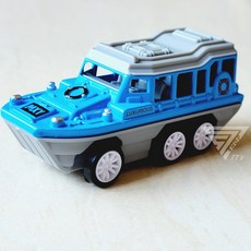 郵輪迴力玩具車 1:64 水陸兩用車 輪船汽車 合金車 玩具小汽車, 藍色, 1個