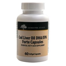 GENESTRA BRANDS 鱈魚肝油 DHA EPA Forte 軟膠囊, 1罐, 60顆, 1罐