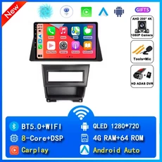 혼다 어코드 8 2008 2010-2013용 안드로이드 15 카플레이 오토 카 라디오 GPS 멀티미디어 WIFI+4G 헤드 유, 09 4G-64G CAM DVR