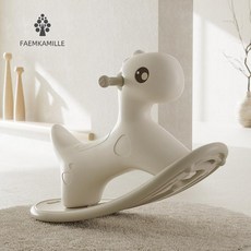 파워쇼퍼 흔들목마 목마 말장난감 시소 아기흔들말, 1개, 라떼커피 A7