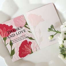 포장카드 카네이션카드 엽서 손편지 꽃다발카드, 30개, 꽃배경