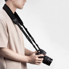매틴 NJSS50 듀얼 네오프렌 조인트스트랩(직선형) 카메라 넥스트랩 블랙, 1개