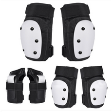 스키 스노우보드 고급 보호대 3종 세트 롱보드 인라인 자전거 킥 스케이트보드 화이트, 1개