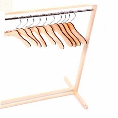 자이포라 원목 행거 옷걸이 펫가구 애견옷걸이 강아지행거 강아지옷걸이, 원목 강아지 고양이 옷걸이 (S)