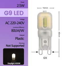 2-20pcs 미니 LED G9 E14 옥수수 전구 AC 220V 2W 3W 슈퍼 밝은 비 스트로브 따뜻한 흰색 빛은 20W 50W 할, 15 G9 2.5W 4000K, 01 10pcs