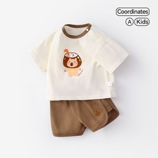 寶寶短袖套裝純棉男女童嬰兒夏裝短褲兒童外出服夏季薄款分體