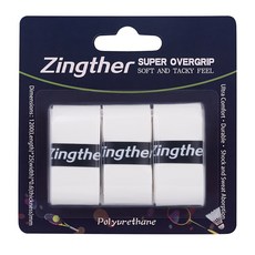 Zingther 슈퍼 끈적 끈적한 오버 그립 3 그립, 하얀, 1개