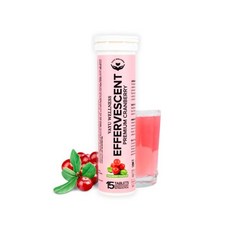Cranberry Effervescent Tablets with Vitamin C & B12 for PCOS PCOD & UTI | Urinary Tract Health Suppl, 1개, 15정