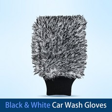 청소 청소가 미트 SEAMETAL 방지 미끄럼 플러시 스포크 핸들 브러시 세차 배럴 용이함, bla glove 1pc, 1개