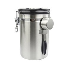 大容量密封儲物罐 帶日期 單向排氣閥 咖啡豆罐 茶葉罐, 1個, 中款1.5L