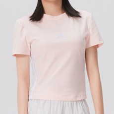 아디다스 여성용 여름 심플한 디자인 반소매 티셔츠 KD2343